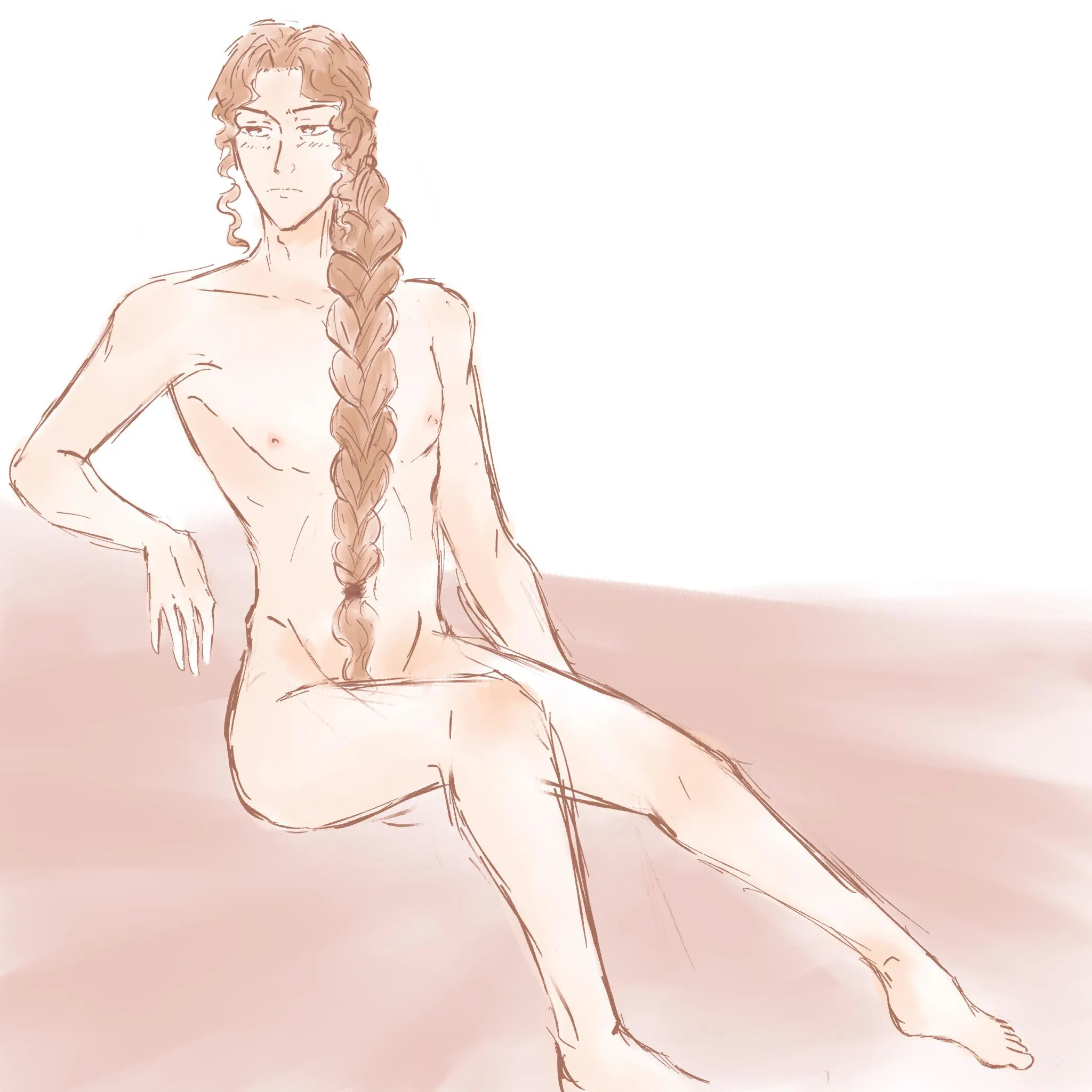 I was supposed to draw clothes on him but I got carried away ( •̥﹏•̥ ) nakey is so much better