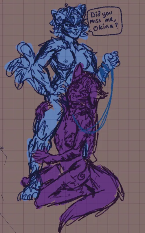 sketch! — a cat and a fox walk into a bar…