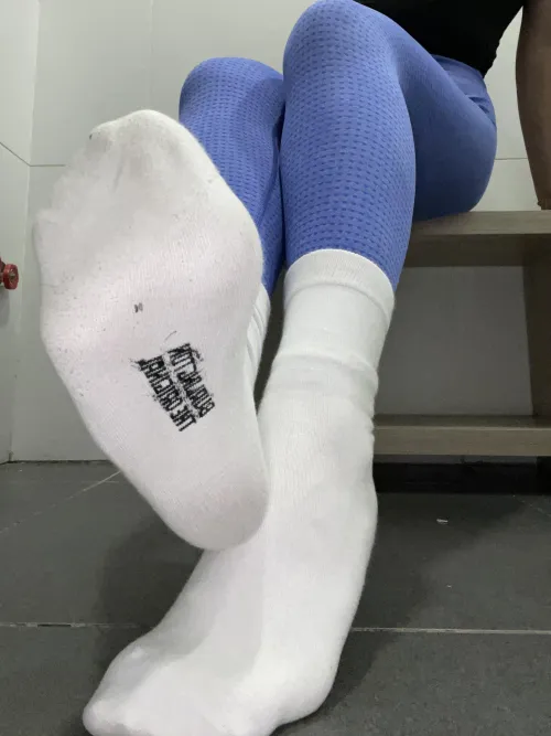 Don’t even think about sucking them until you’ve sniffed every inch of these socks [F20]