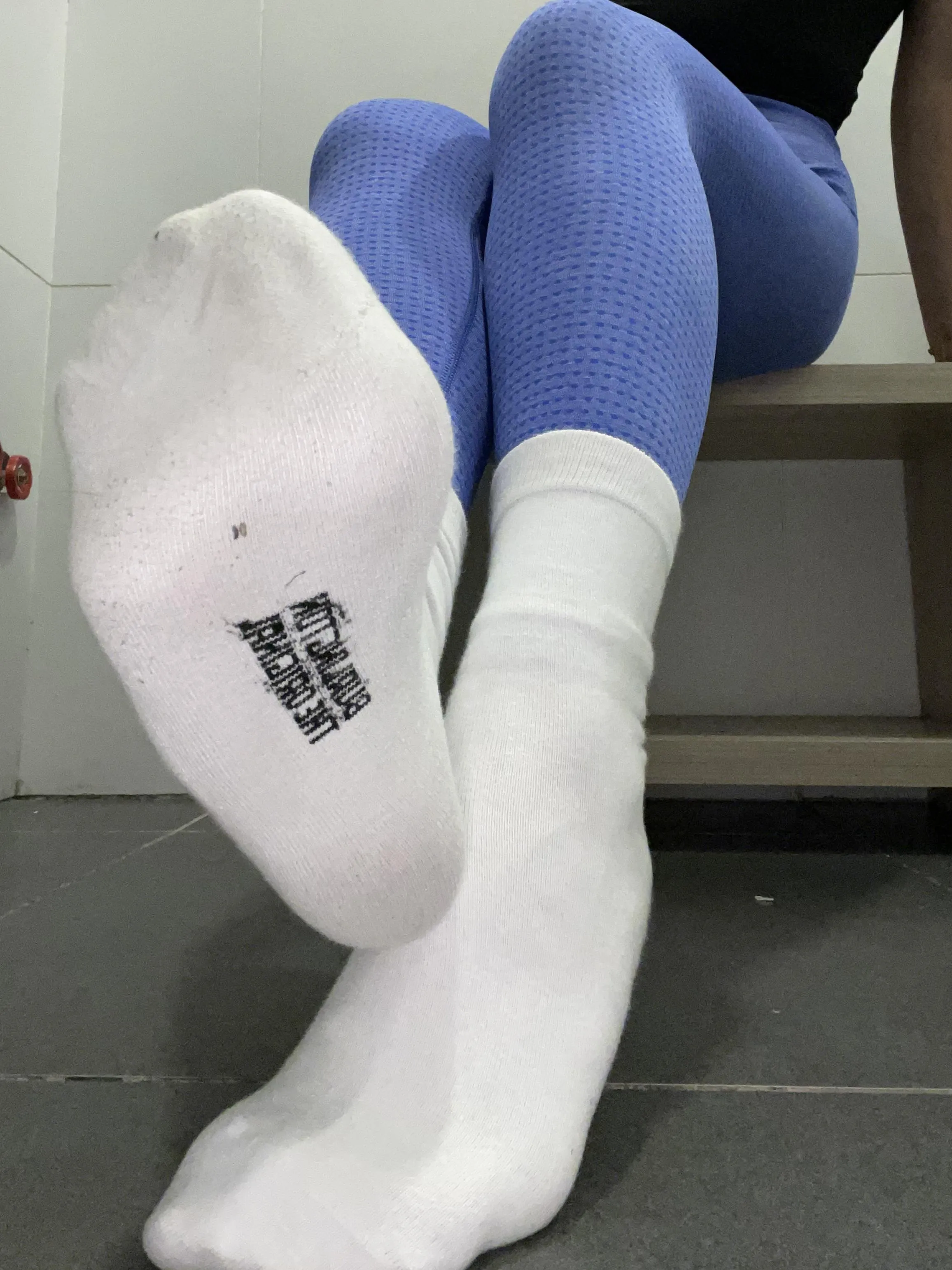 Don’t even think about sucking them until you’ve sniffed every inch of these socks [F20]