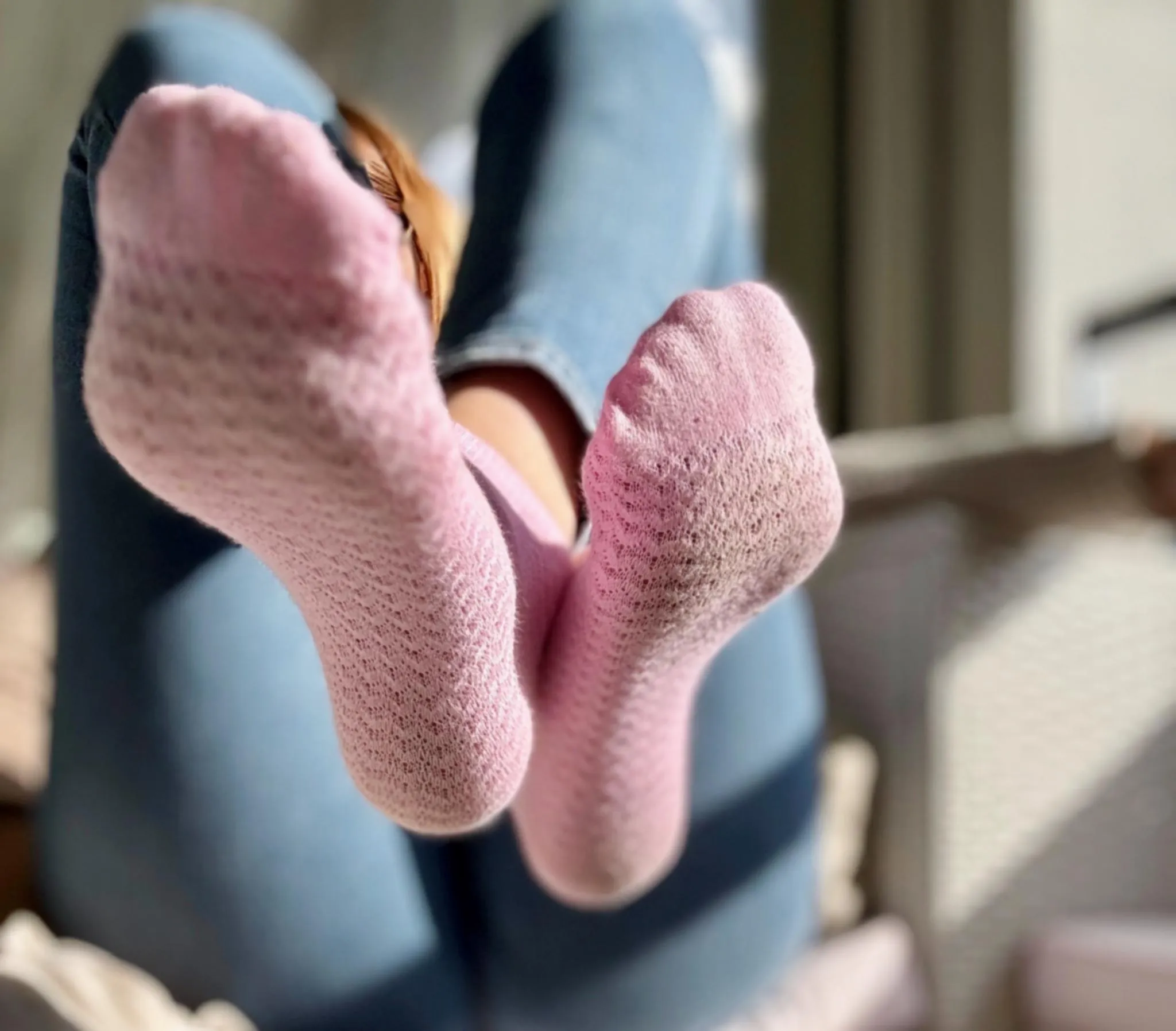 Freshening Up My Adorable Pink Socks [F]