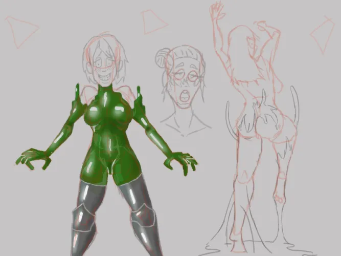 Inspired by other slime armor posts, here is a homemade WIP. I'm trying out a new workflow and way of shading, so it's taking awhile