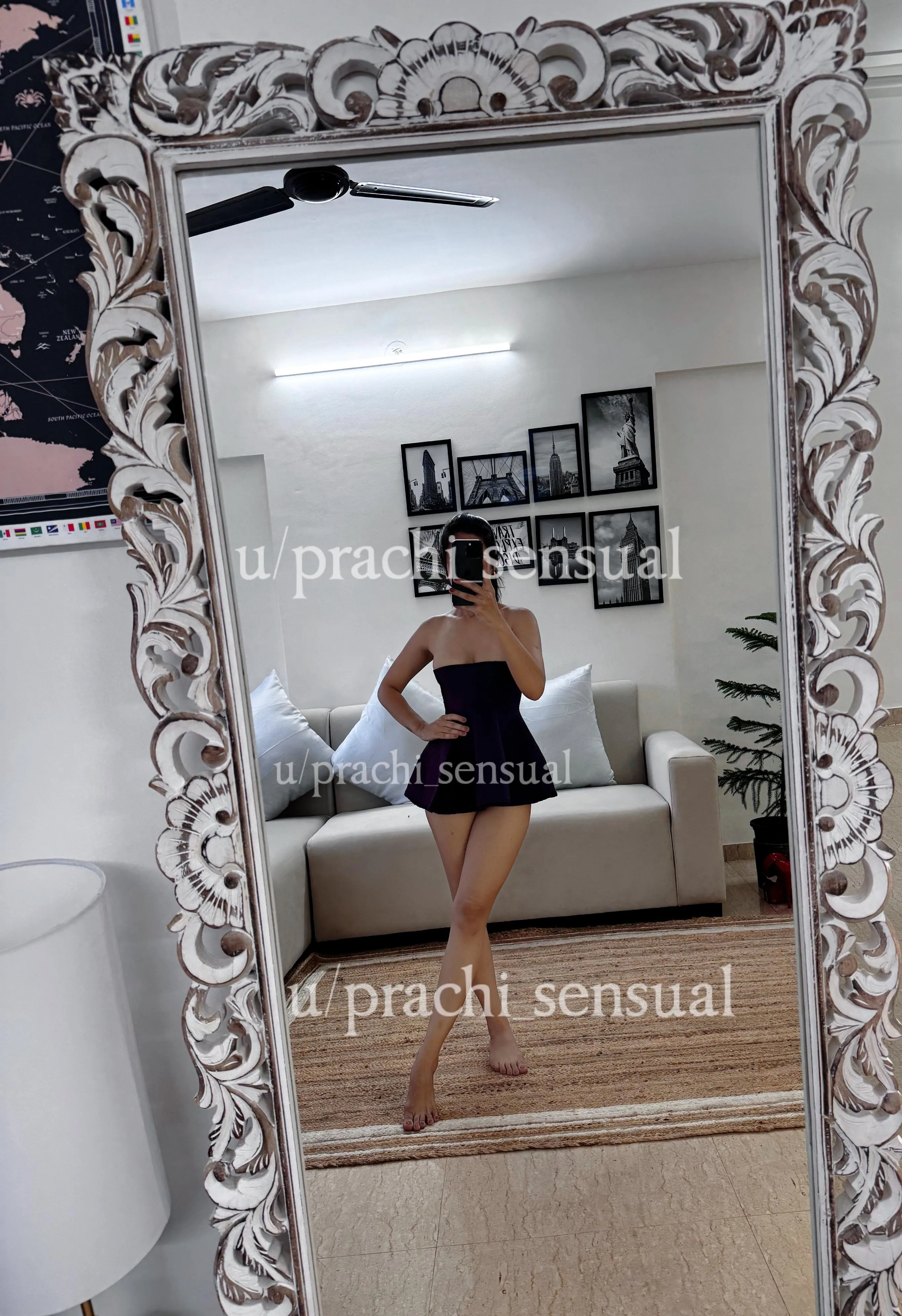 Mirror says I’m the problem… but he still can’t look away 😏🖤💫