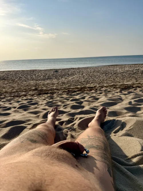 Peaceful evening at the beach