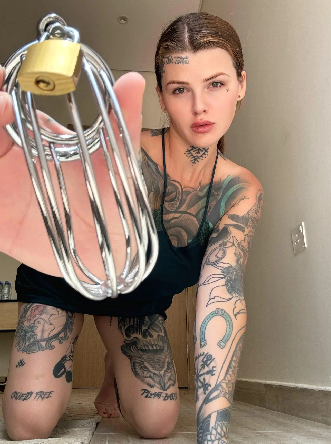 What do you call a girl who locks your cock up?