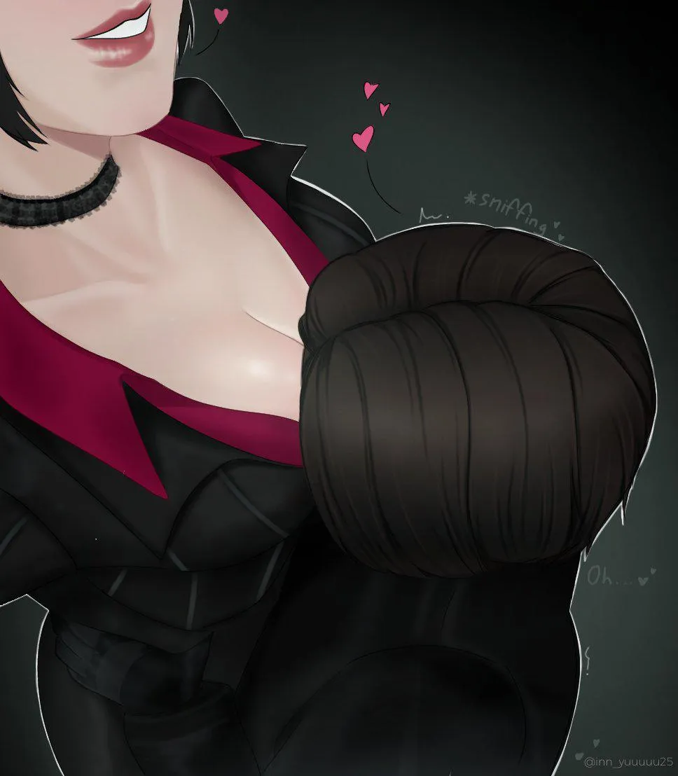 Leon sniffing Ada (inn_yuuuuu25)