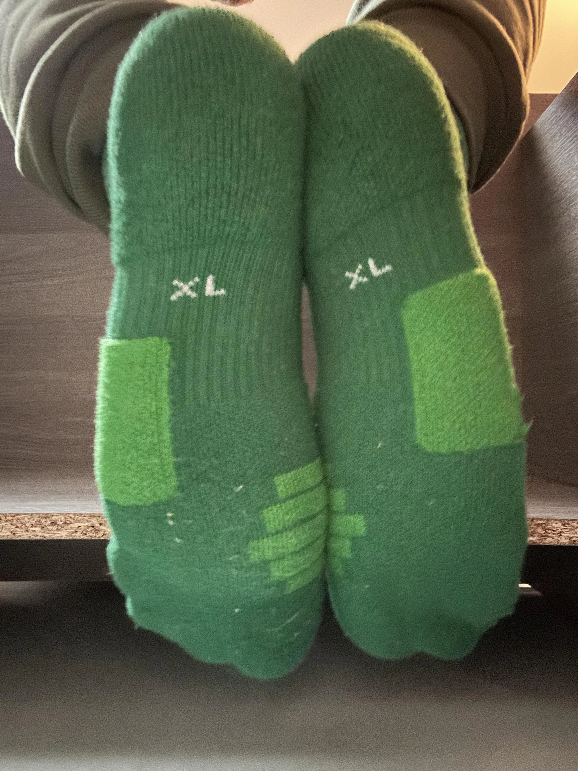 My size 16s hovering over you