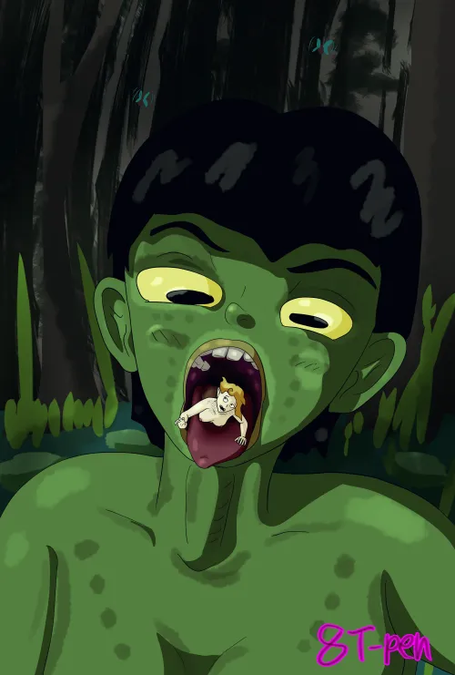 frog girls sanke snack (Art 8T-pen)