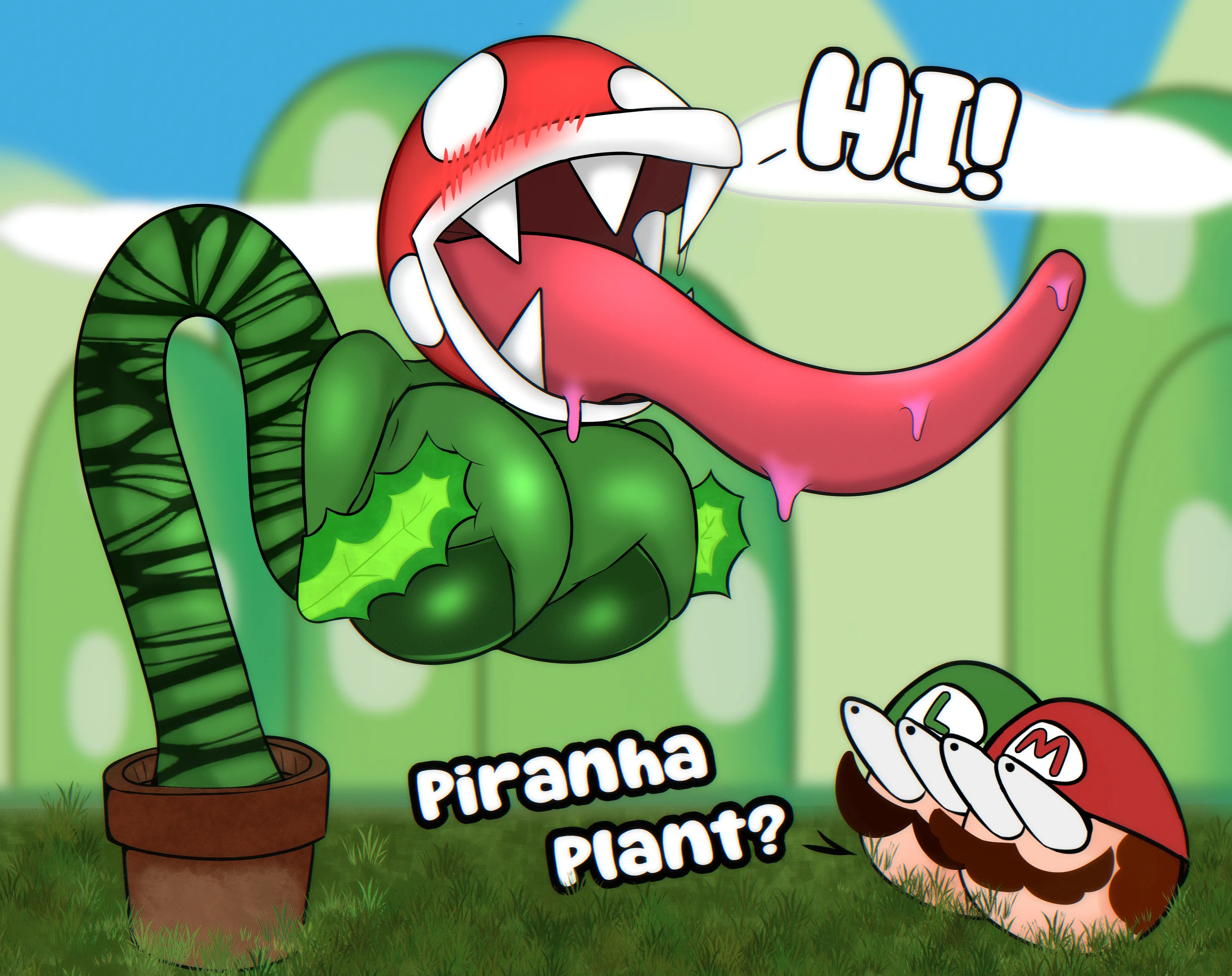 I wouldn’t care if a plant like that took a chomp at me... 😏  [ Art by WX2]