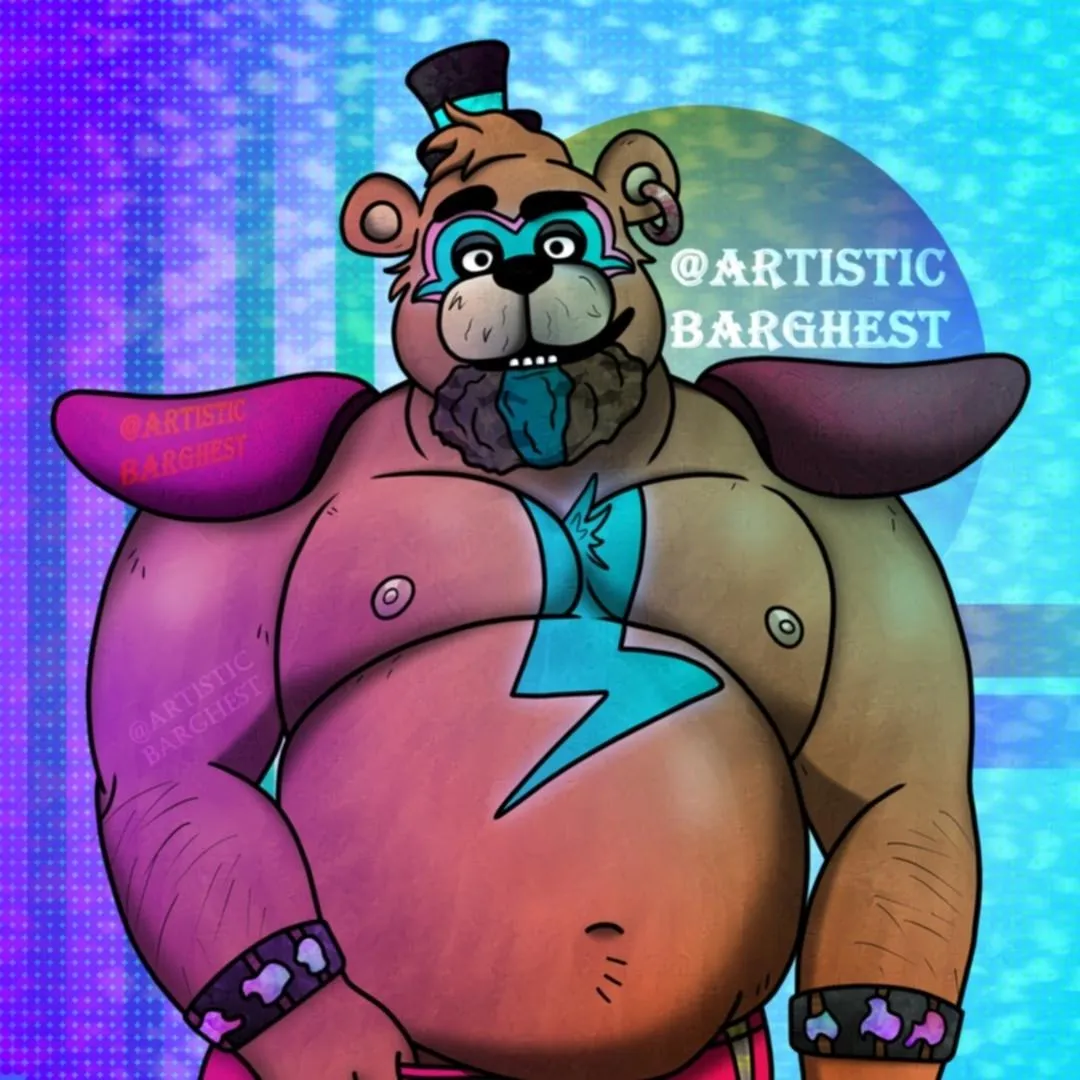 I'd love to rub that belly, and something else of his, too (artist is ArtisticBarghest)