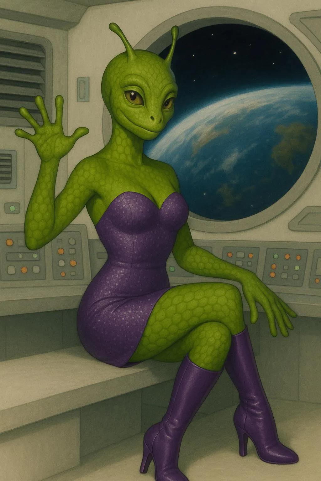 Sexy reptilian lady