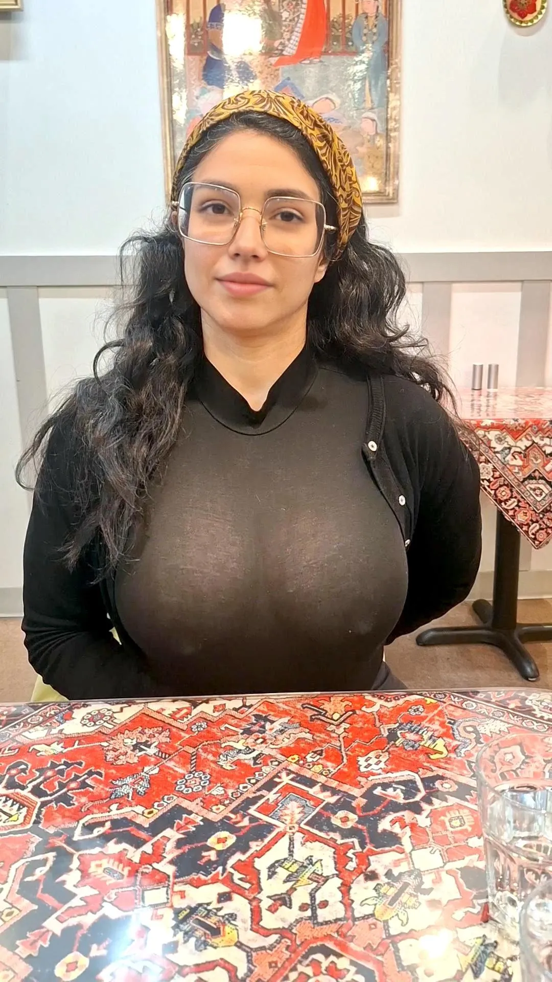 Stretch the fabric a little and with the right lighting, you get the full show.