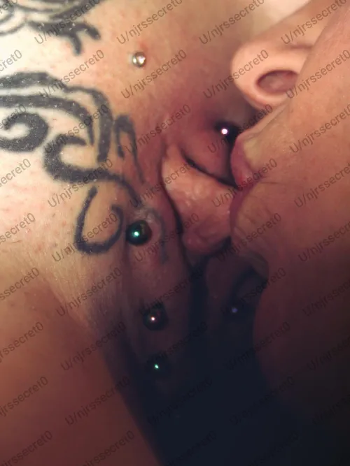 When you have friends over and the night ends with your pierced clit in your bestie's mouth