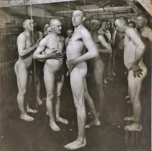 WW1 Soldiers Shower in France