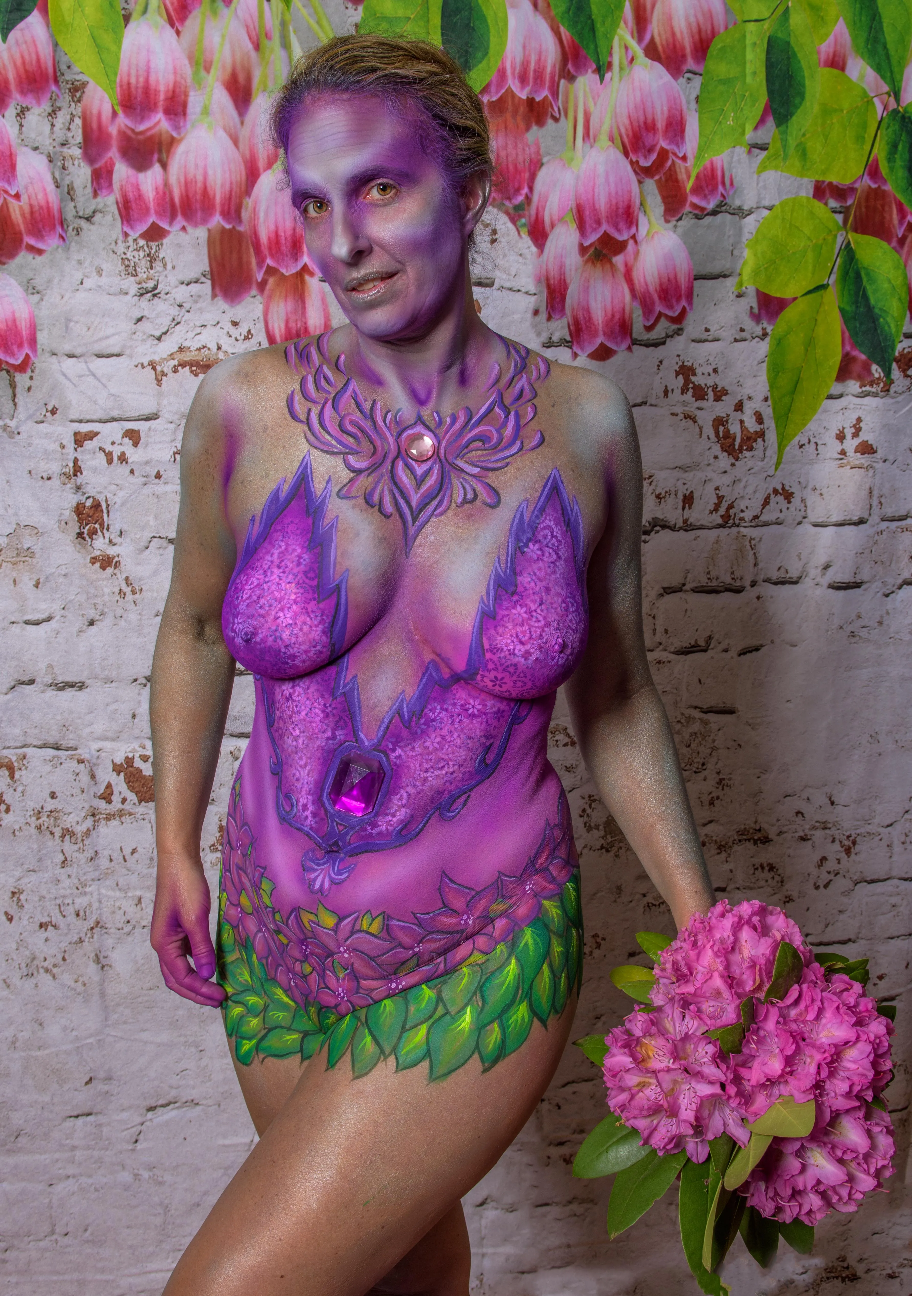 A garden fairie painting in progress -about halfway done!