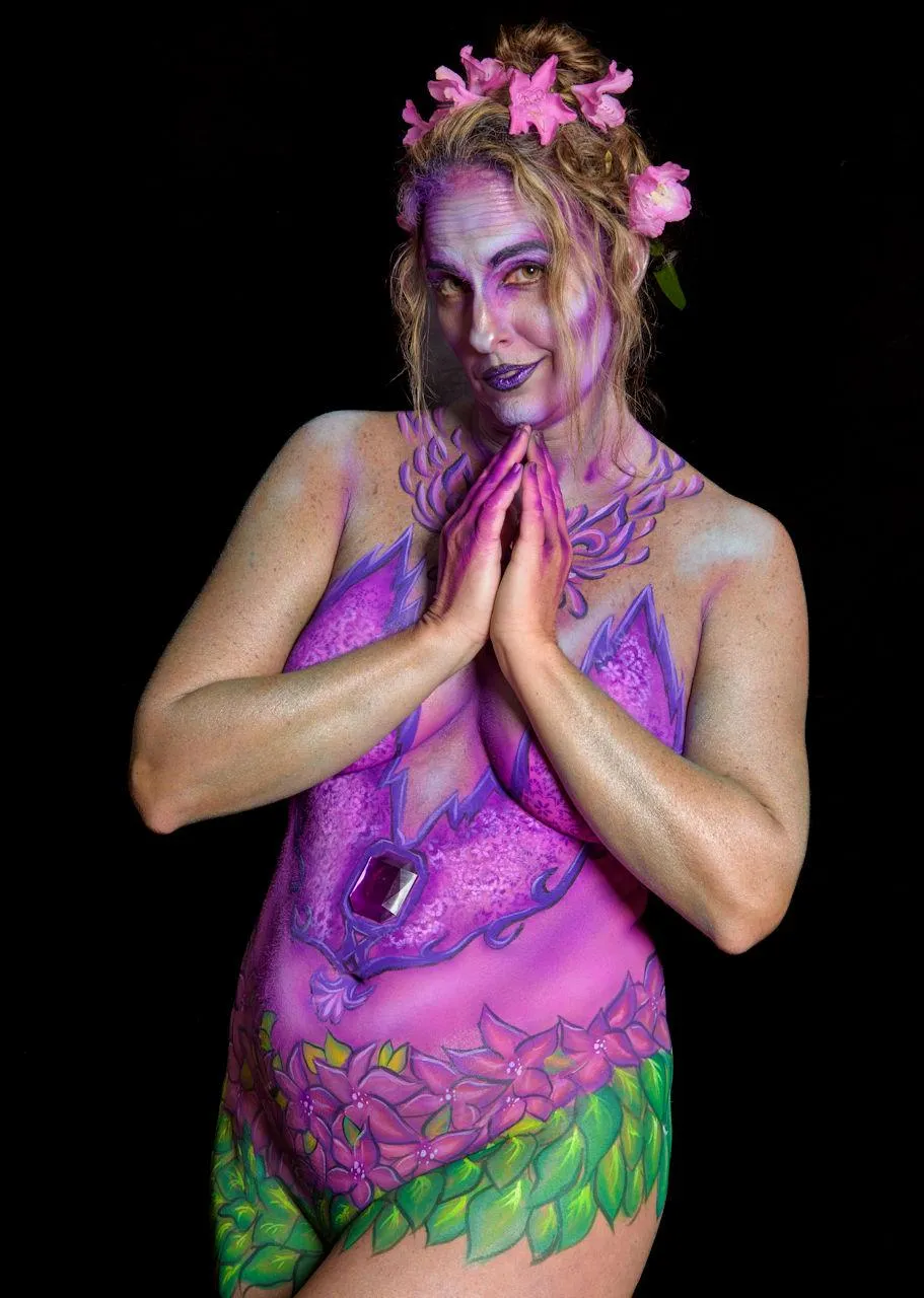 A springtime garden fairie body painting!
