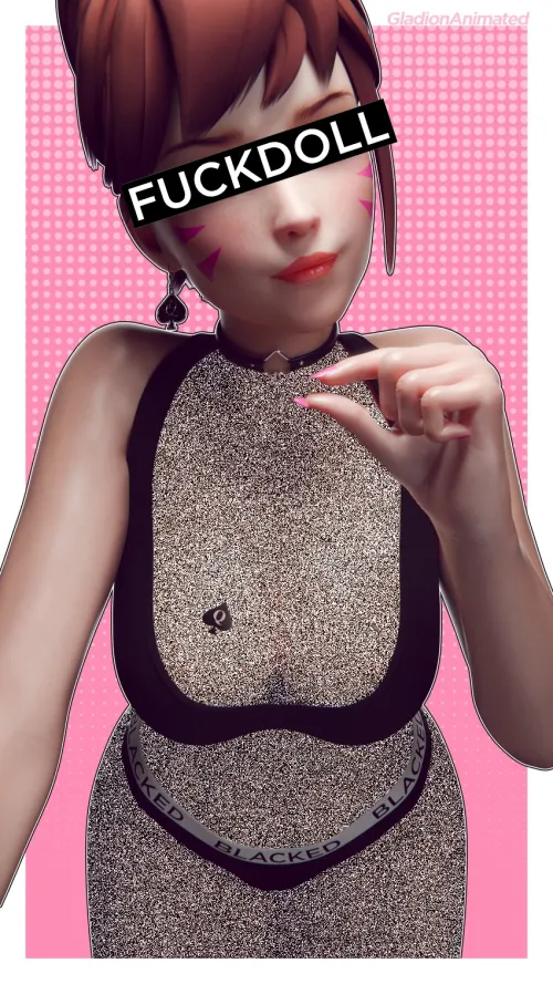 Are you seriously stroking to being denied Goddess D.VA's beautiful blacked bewbies?