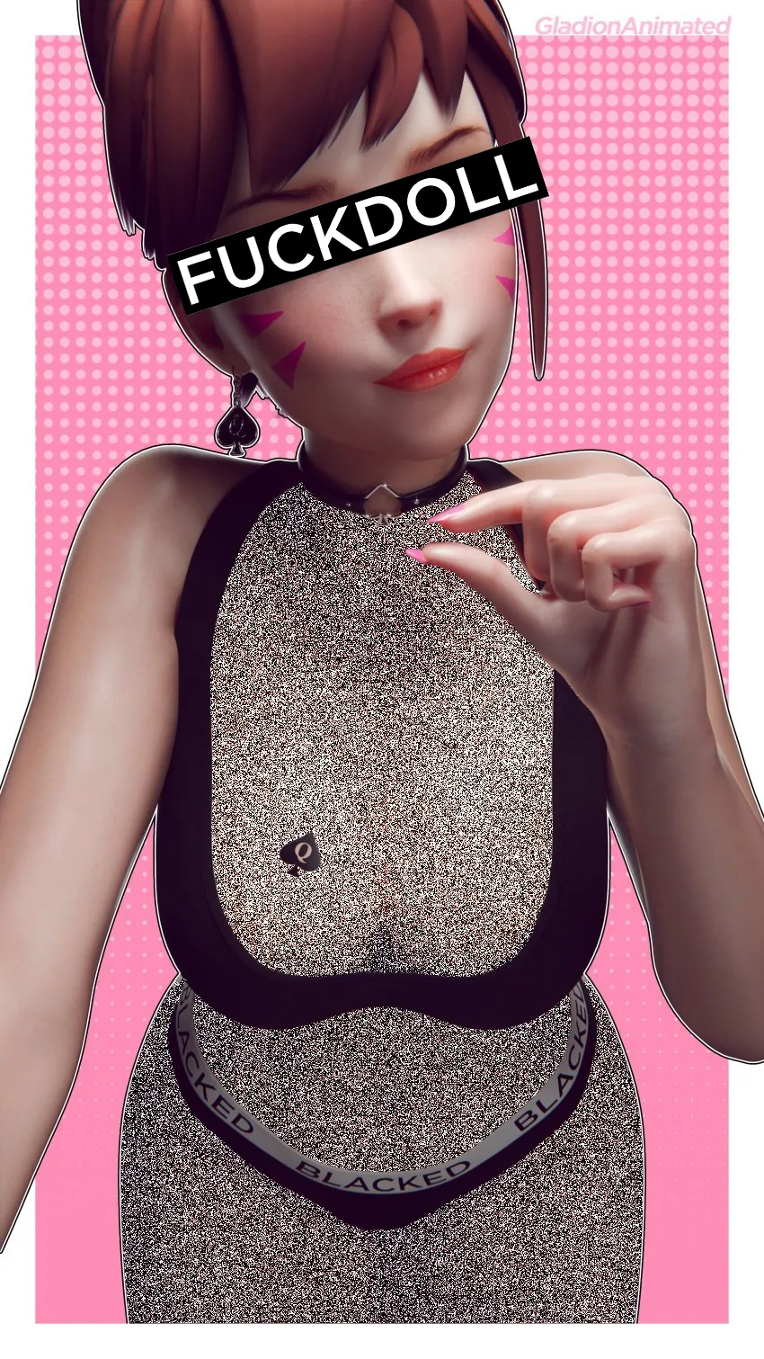 Are you seriously stroking to being denied Goddess D.VA's beautiful blacked bewbies?