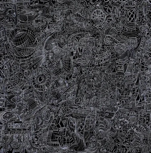 Mind Like Water- ink and acrylic painting