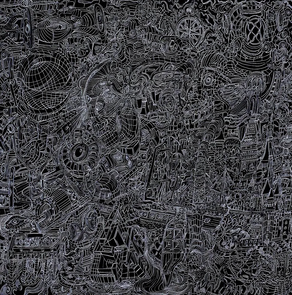 Mind Like Water- ink and acrylic painting