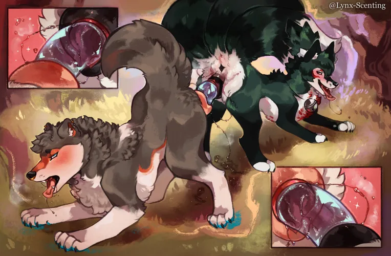 Stretching in the woods - Completed YCH (lynx_scenting) [FF]