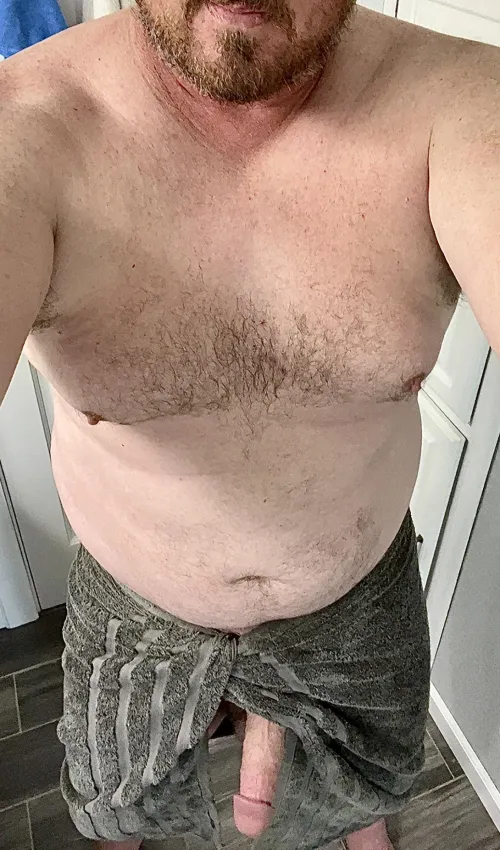 (45) Cum rip my towel off and bend over in front of me