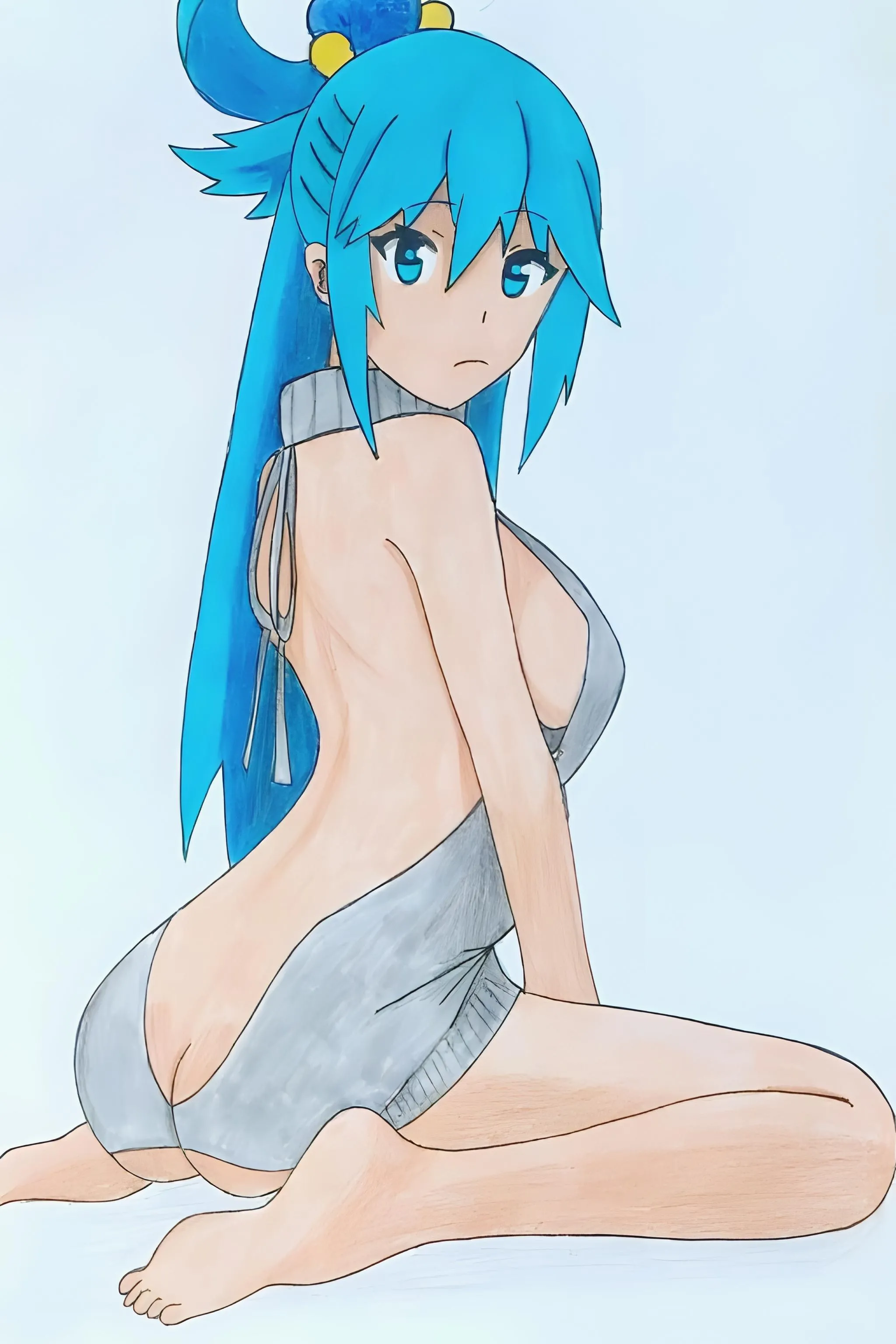 Aqua in her virgin killer sweater
