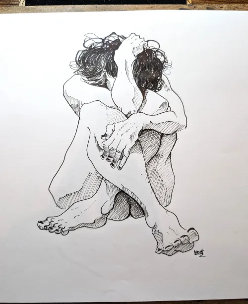 Drawn You! Messy hair and hiding insecurities