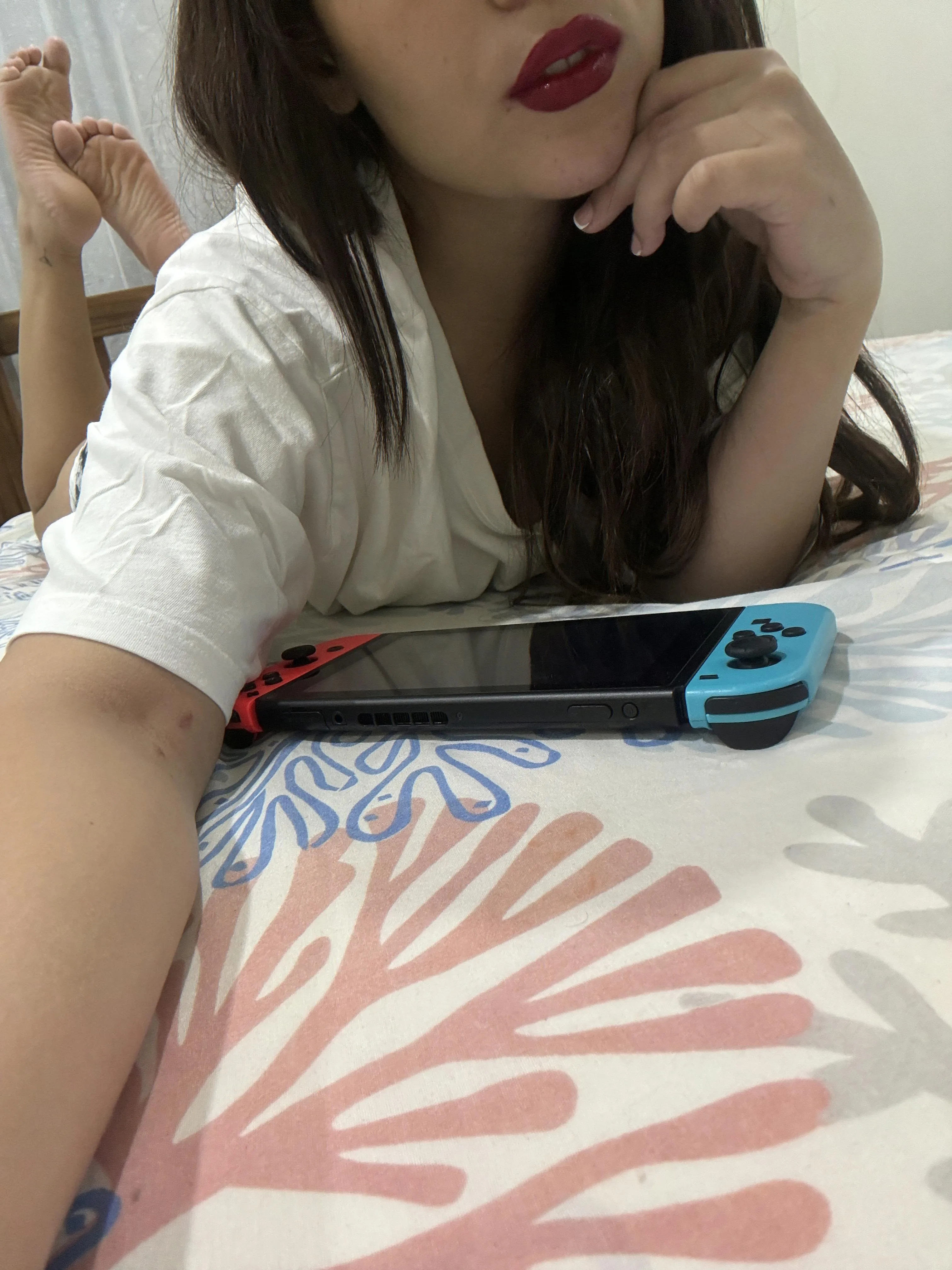 no games tonight daddy just ur tounge n my feet