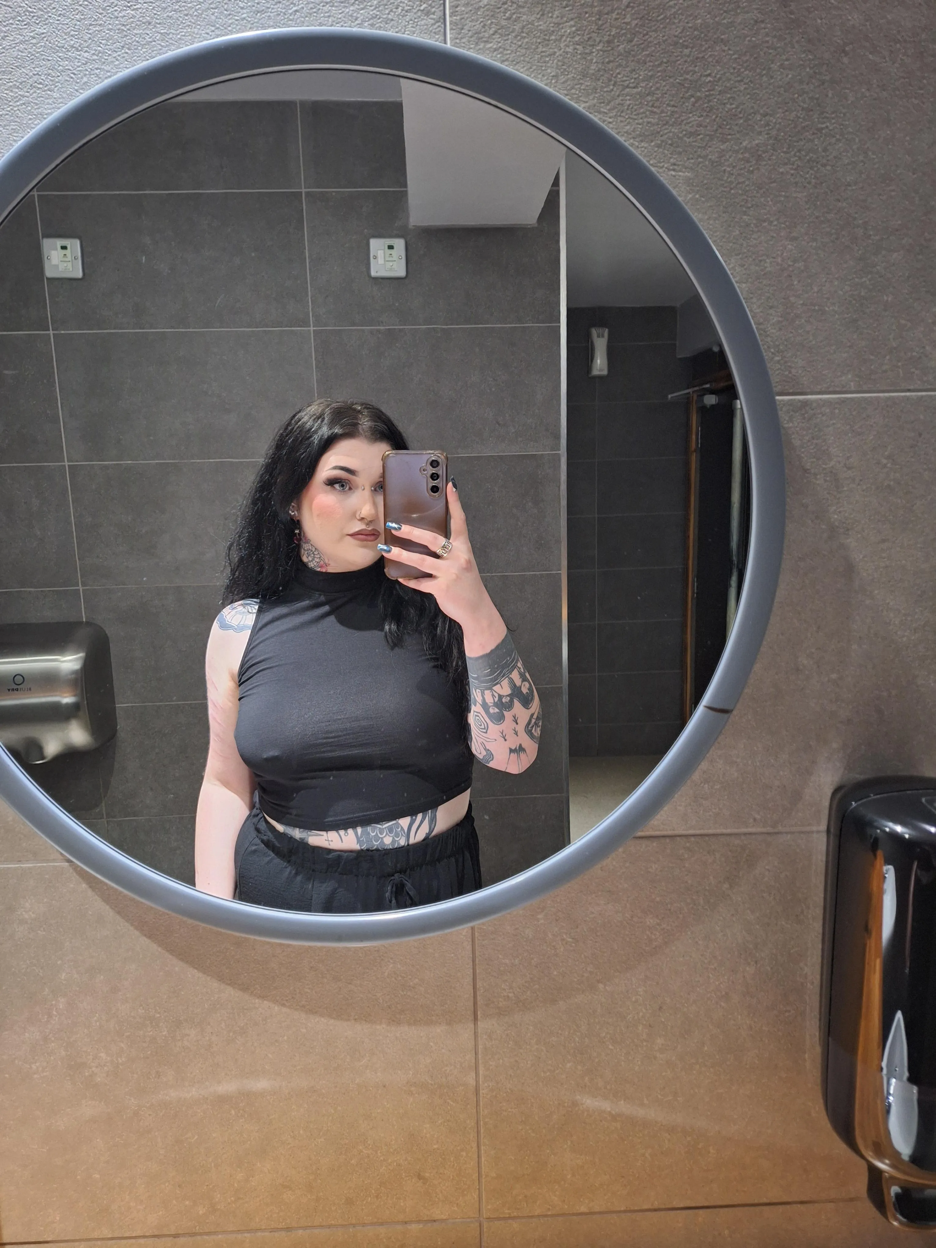 Peeking out at the restaurant