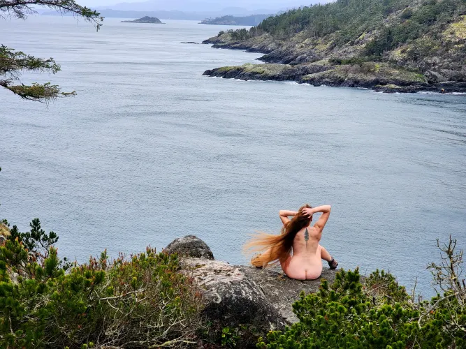 Still got my hiking boots on, lol!