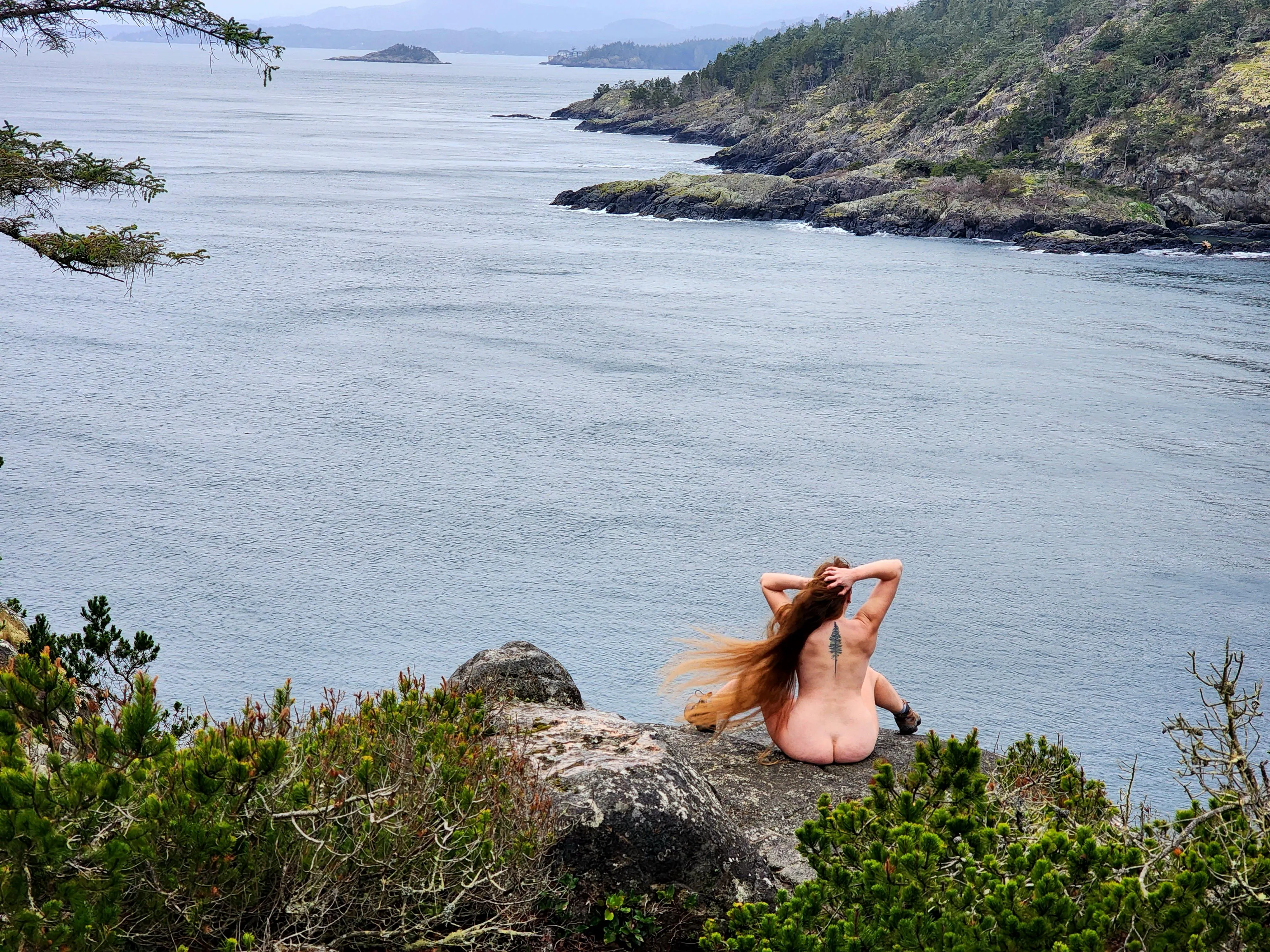 Still got my hiking boots on, lol!