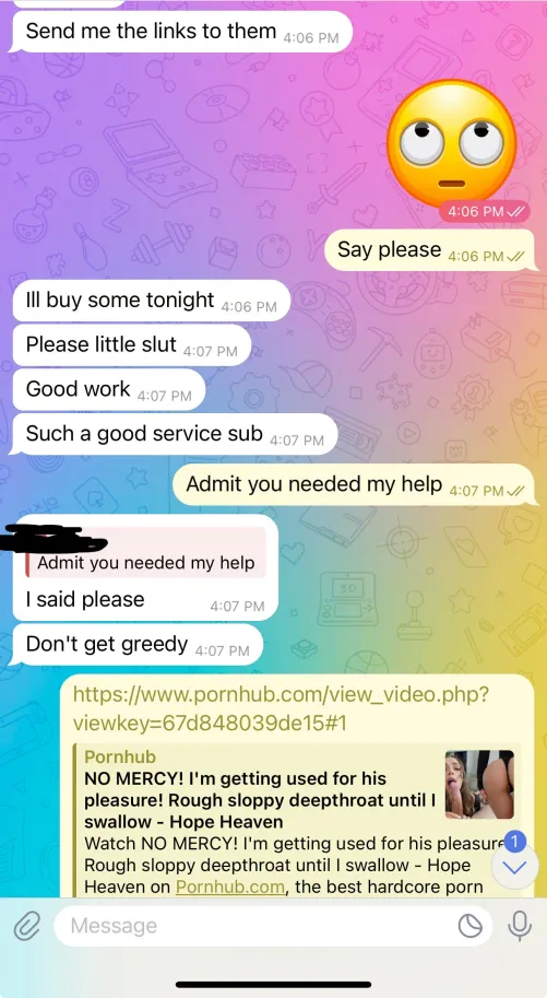 When he doesn’t specify you find a way to brat