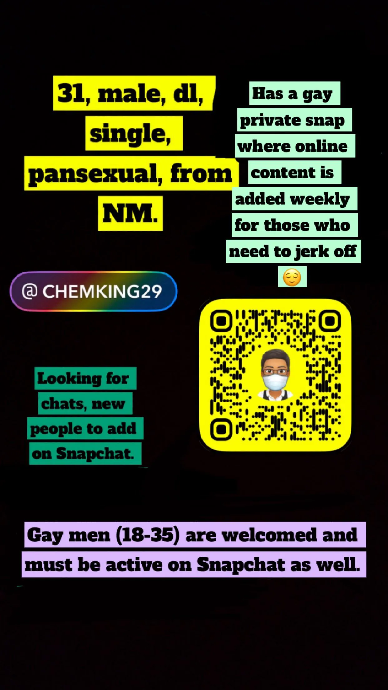 31 male dl pansexual looking for new guys between ages of 21-35 years old