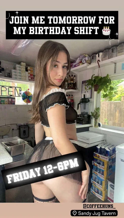 Come see my special outfit tomorrow! Or lack there of ;) ✨💎 🥳 📍7420 NE Sandy Blvd