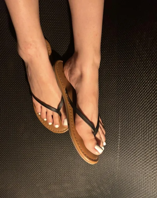 my cute sandals are tooo much for you, now sniff them