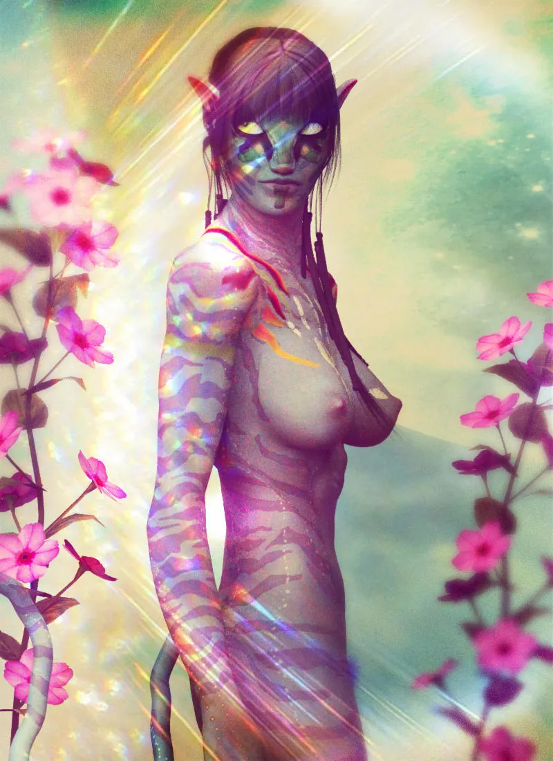 Na'vi girl with big breasts (ghost1701)