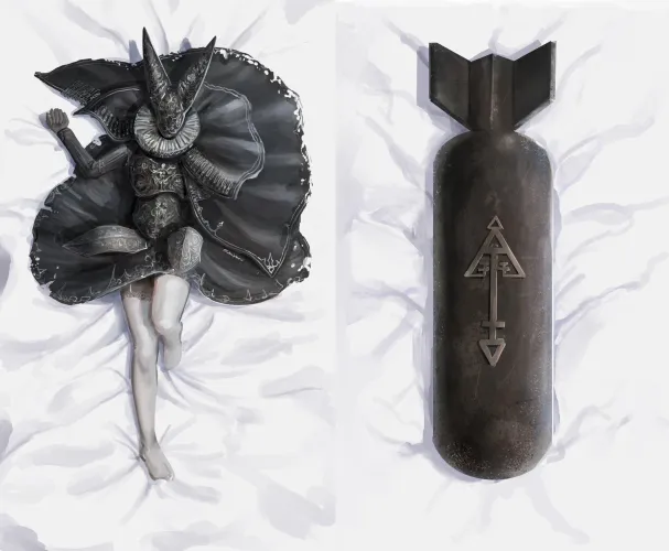 [oc] Trench Crusade dakimakura design by me