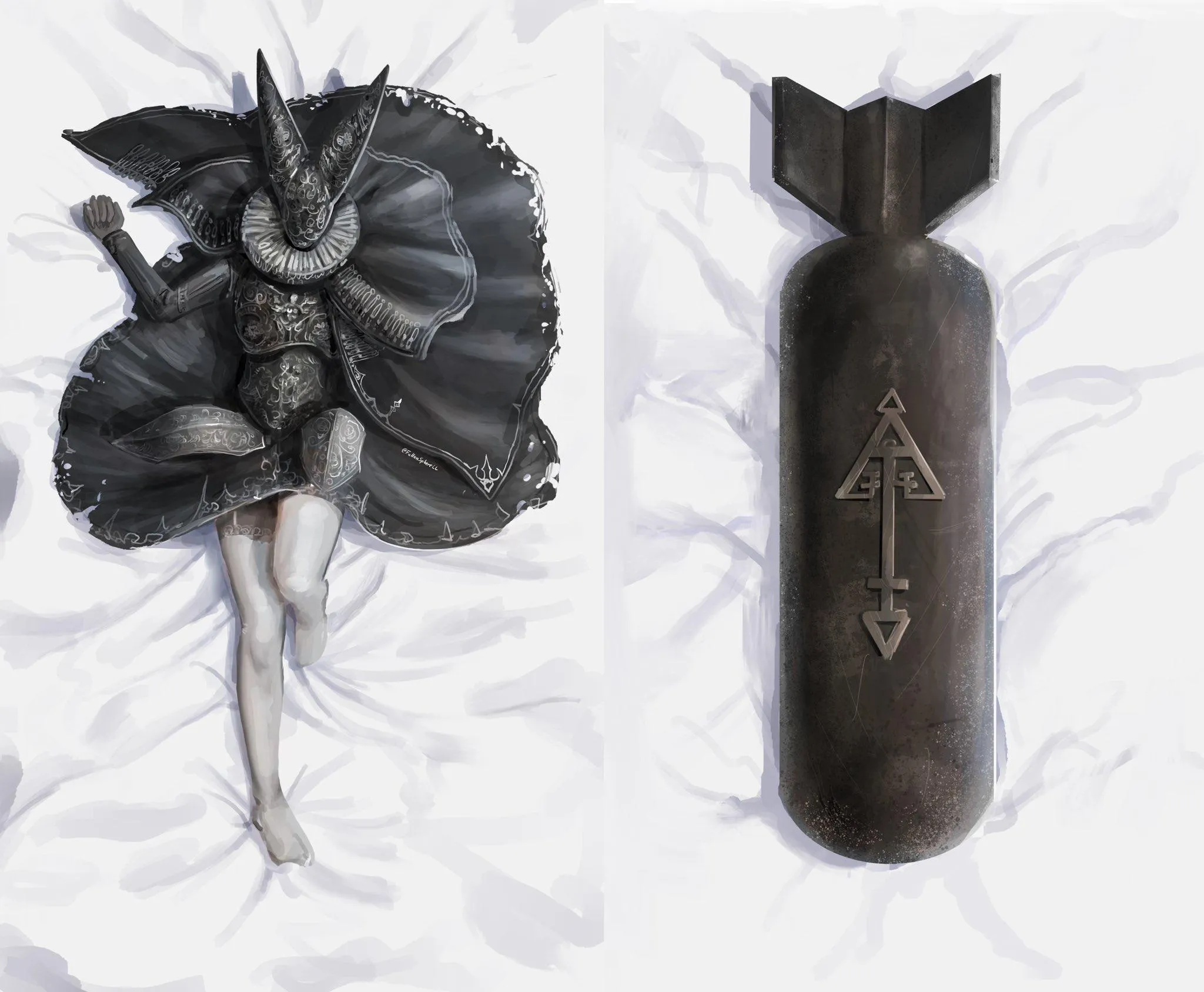 [oc] Trench Crusade dakimakura design by me