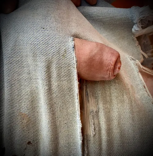 Working on the boat and the jeans rip and out it comes