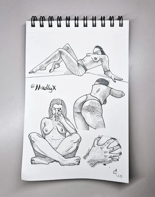 Collage page ink Drawings by Me