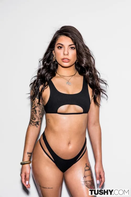 Gina looking gorgeous in black bikini