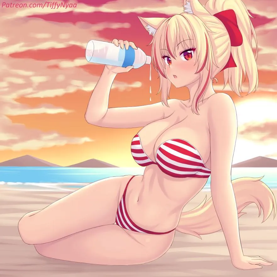 A lovely day at the beach, it's soooo hot!