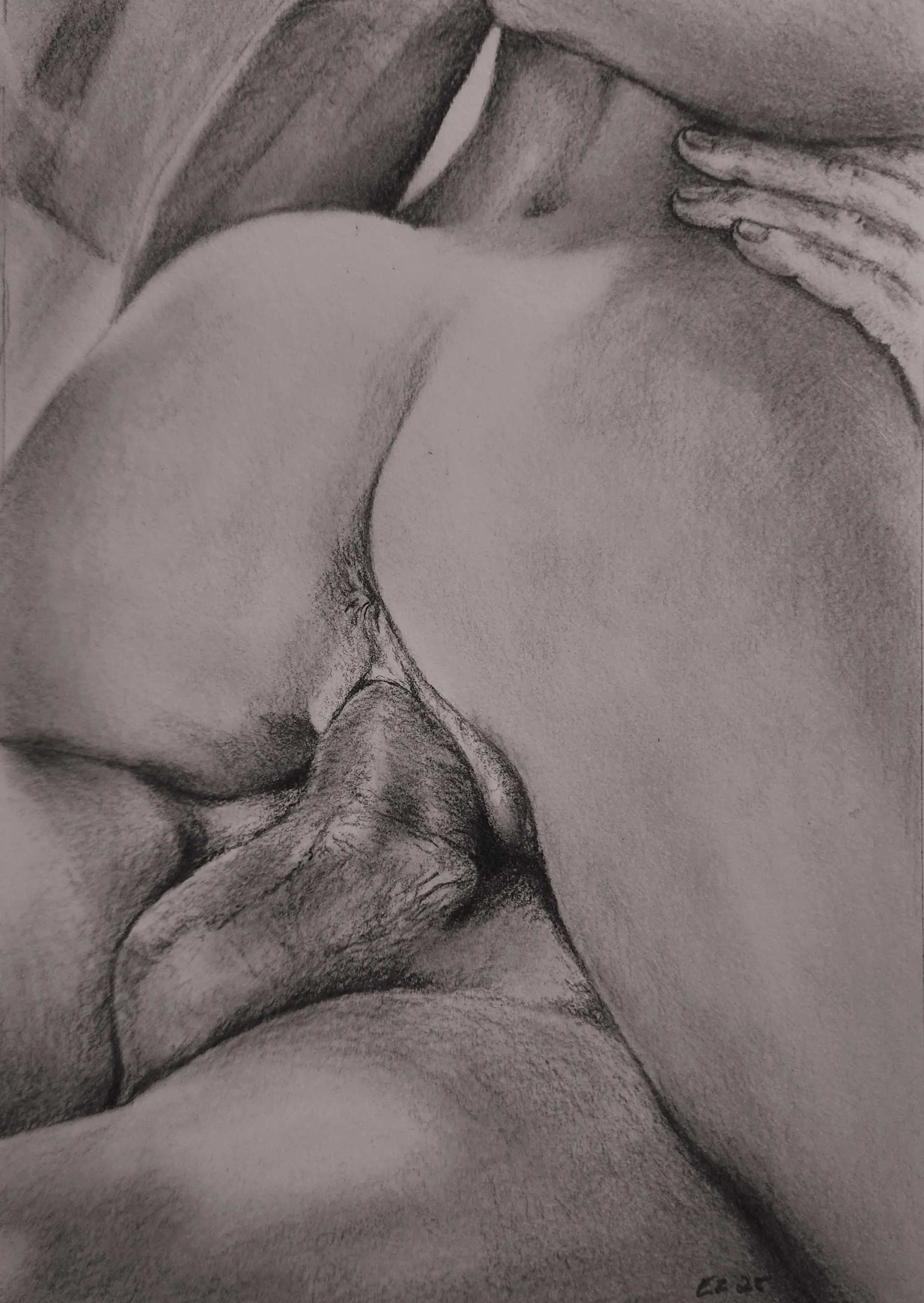 Closer - done by me in charcoal