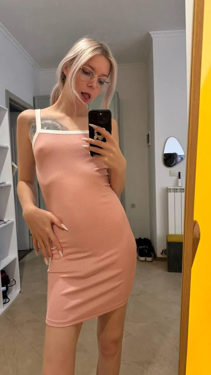 Dressing up just in case my neighbor comes over