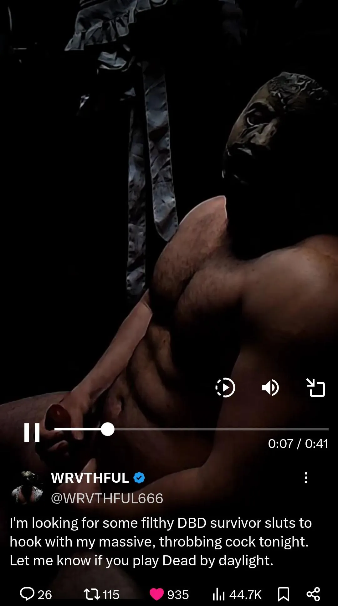 Found this guy on X he plays DBD