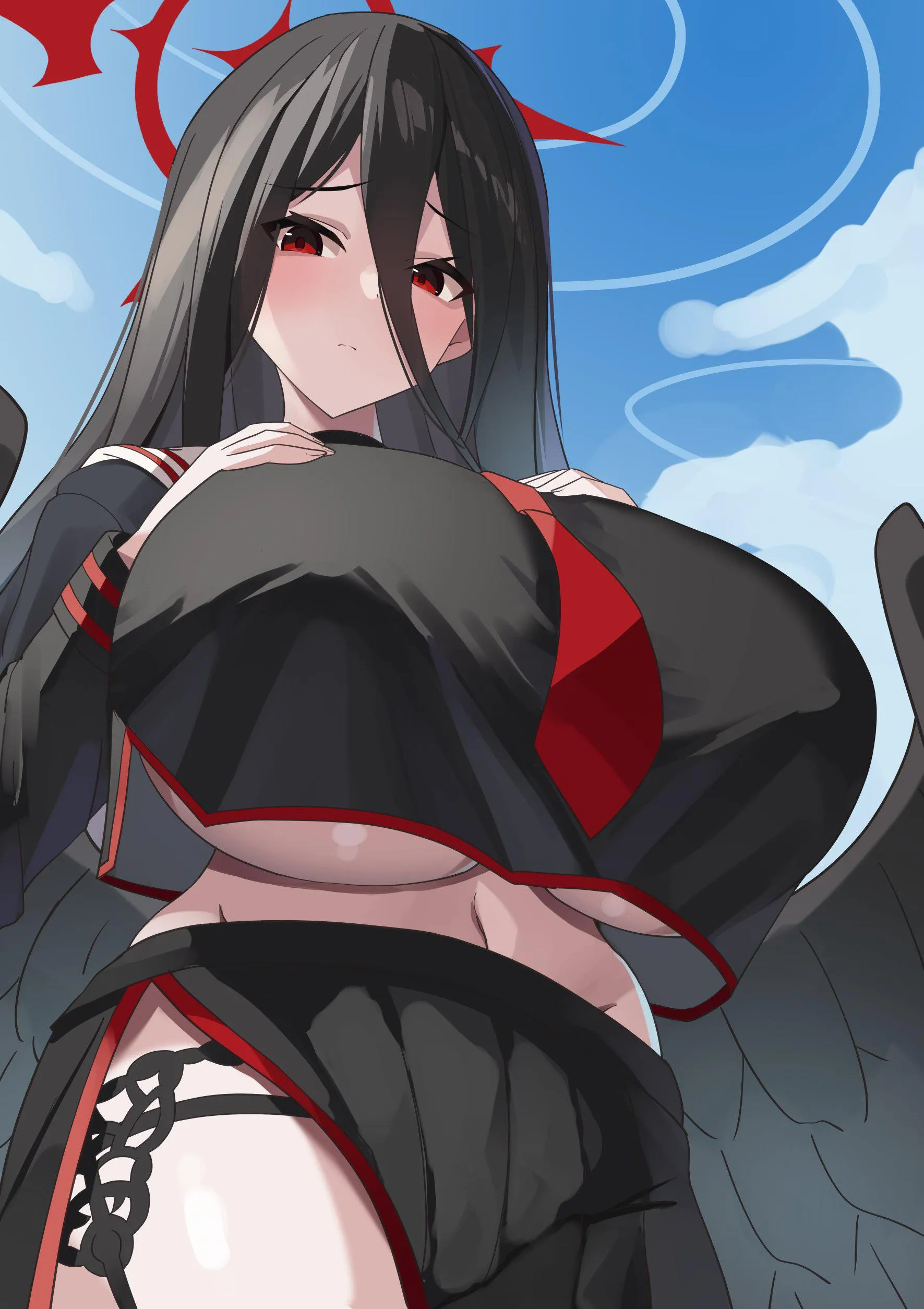 Hasumi is too big for her top, again… [Blue Archive] (SatoyamaMeu)