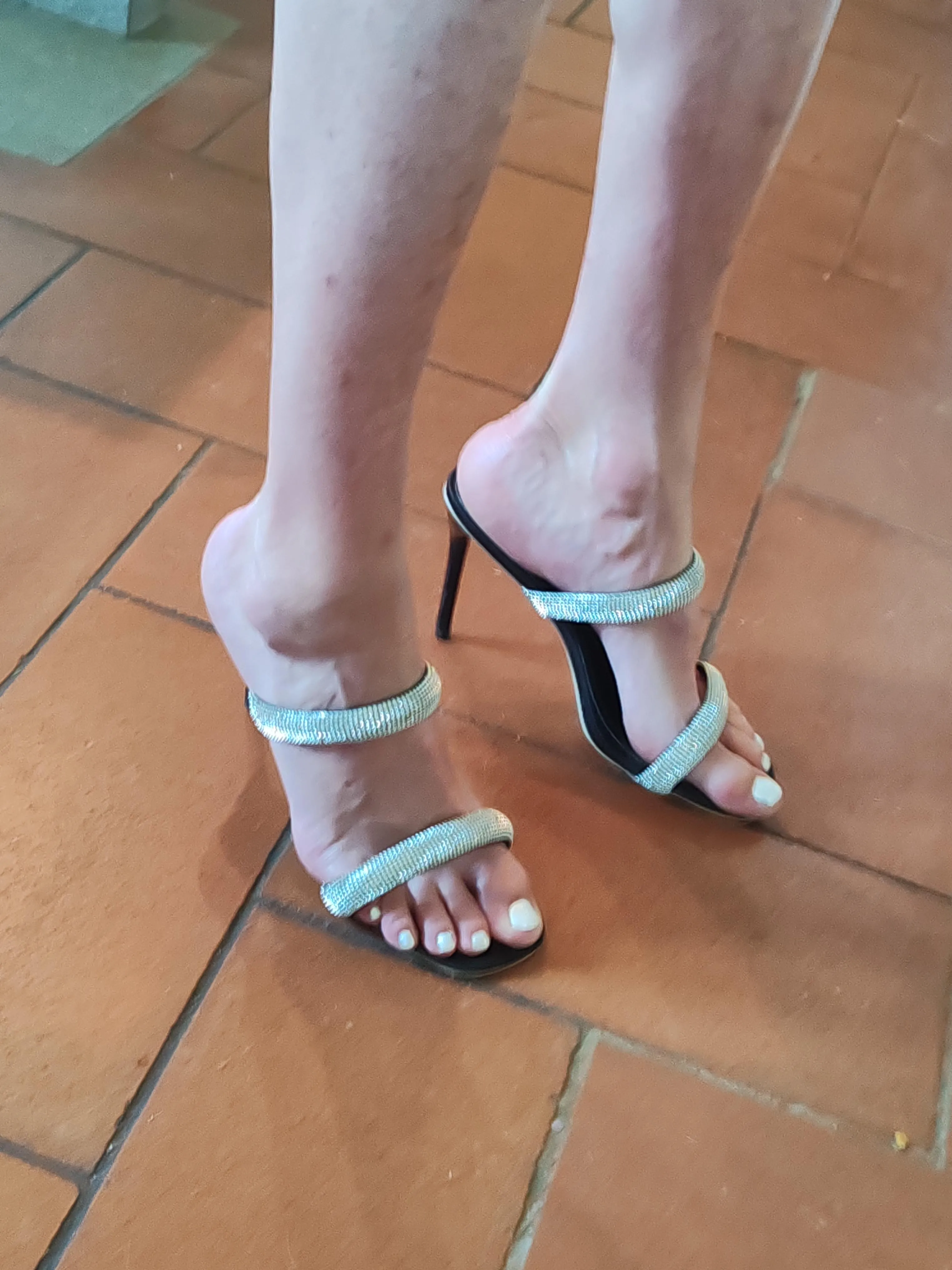 Heels & silver nails