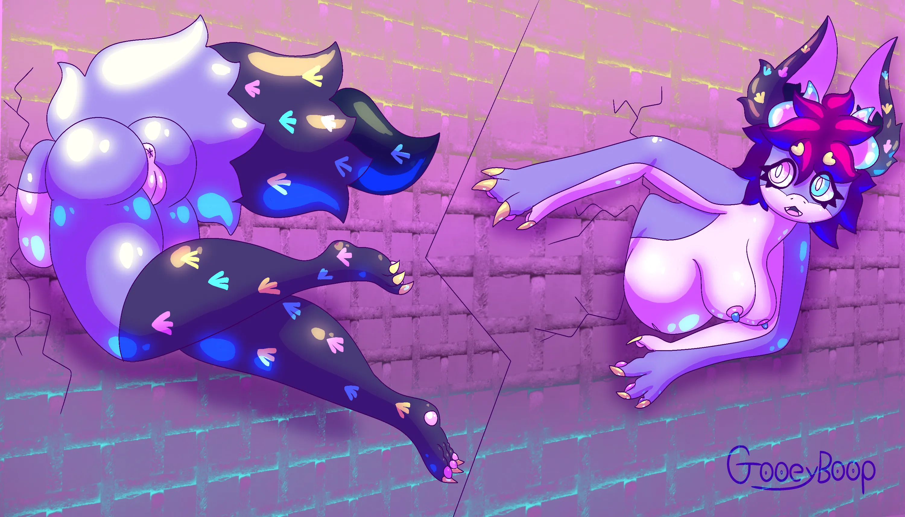 Oh no, I'm stuck~ (Gooeyboop) (oc)