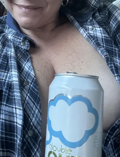 Only thing good about chilly spring weather is the softness of flannel and my big tits